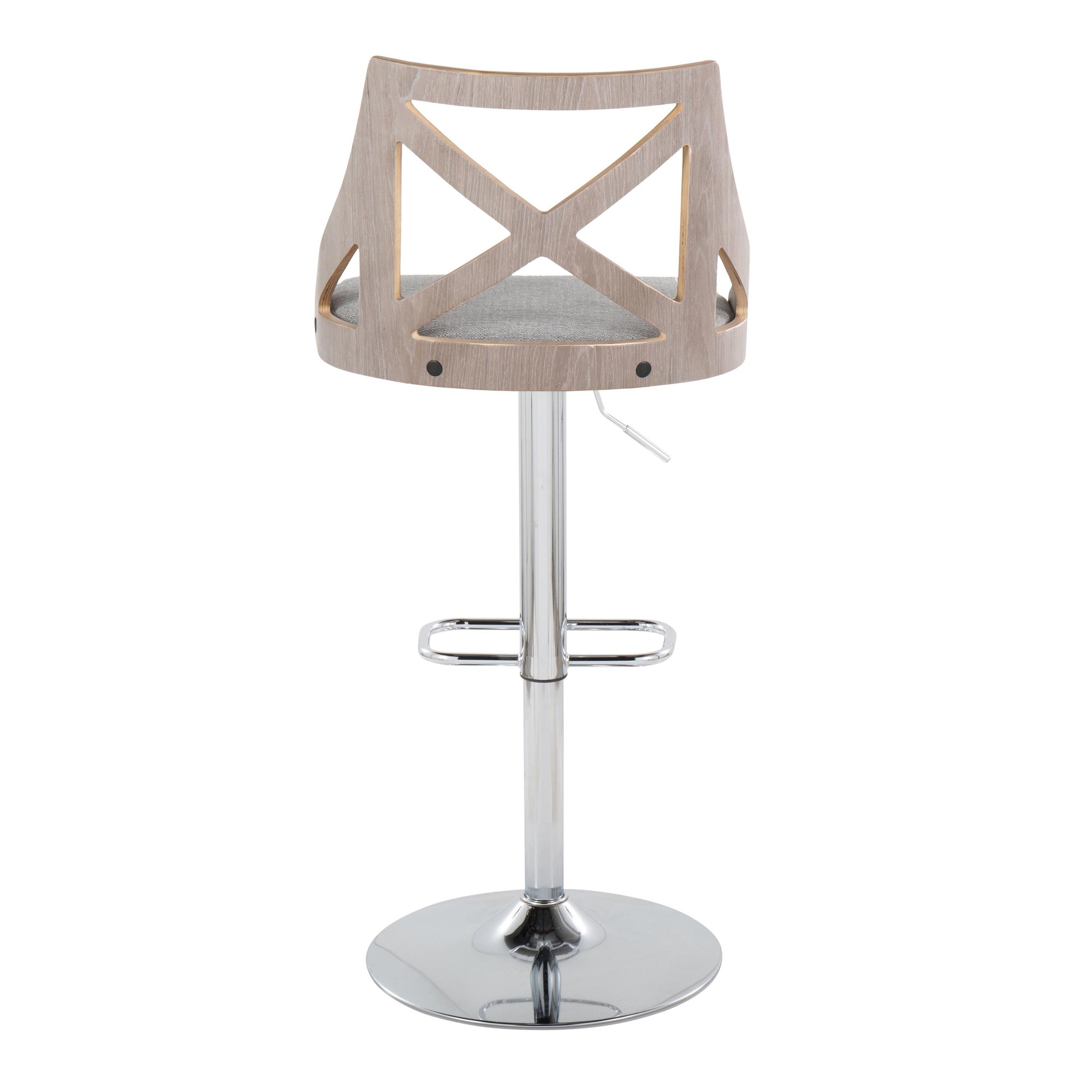 Charlotte Farmhouse Grey Adjustable Swivel Barstools (Set of 2) 7 Charlotte Farmhouse Grey Adjustable Swivel Barstools (Set of 2) - Image 7
