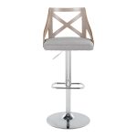 Charlotte Farmhouse Grey Adjustable Swivel Barstools (Set of 2) 17 Charlotte Farmhouse Grey Adjustable Swivel Barstools (Set of 2)