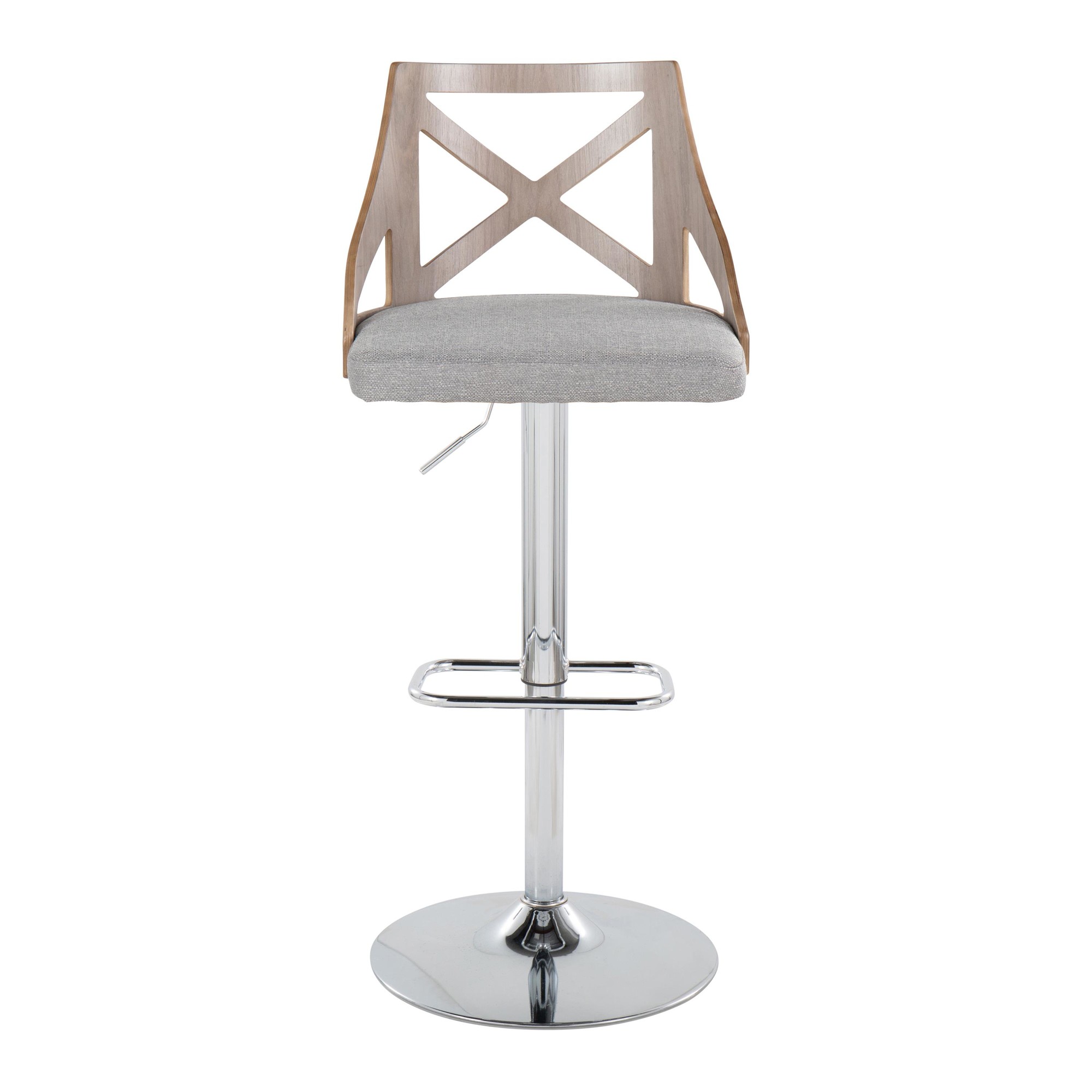 Charlotte Farmhouse Grey Adjustable Swivel Barstools (Set of 2) 8 Charlotte Farmhouse Grey Adjustable Swivel Barstools (Set of 2) - Image 8