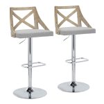 Charlotte Farmhouse Light Grey Adjustable Swivel Barstools (Set of 2) 12 Charlotte Farmhouse Light Grey Adjustable Swivel Barstools (Set of 2)
