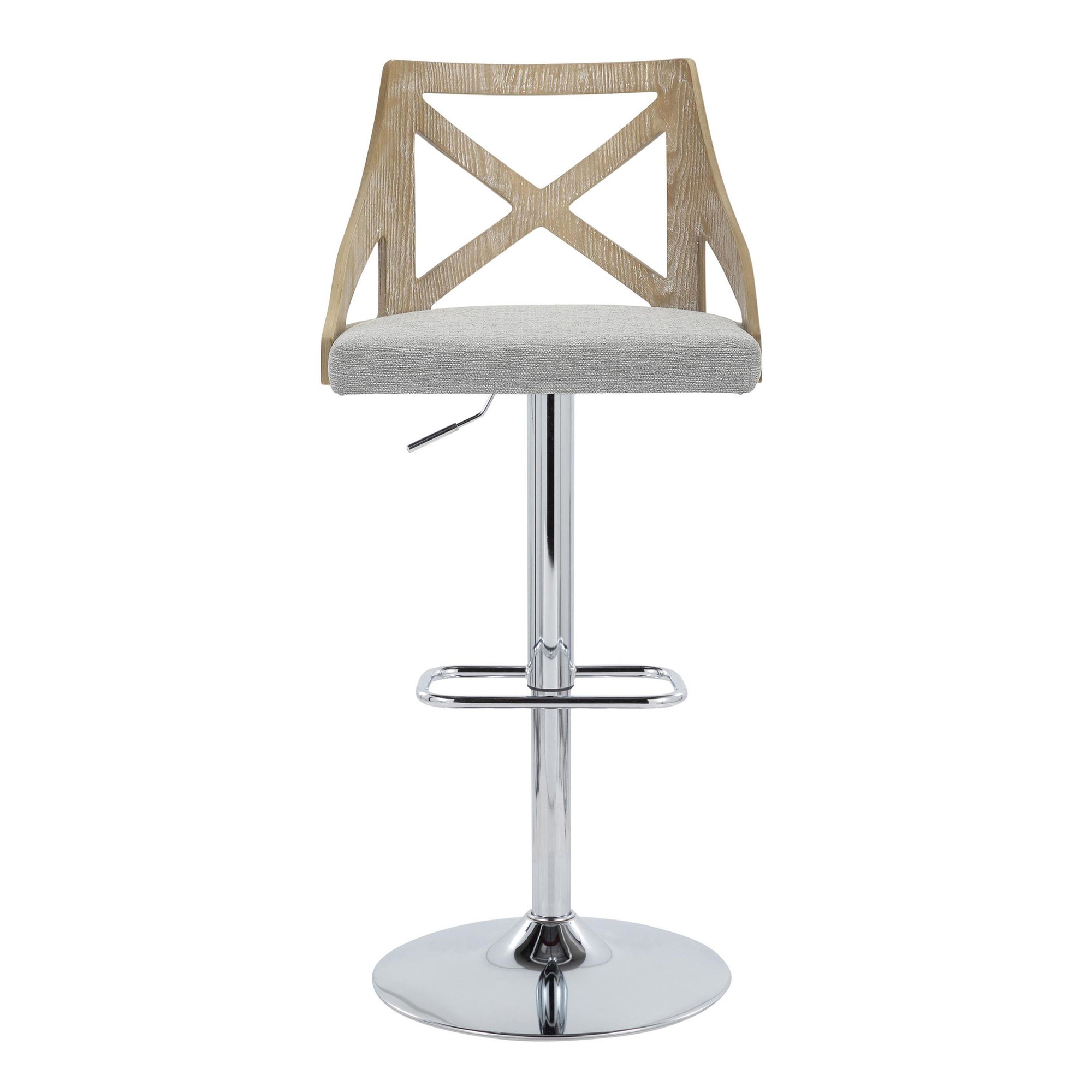 Charlotte Farmhouse Light Grey Adjustable Swivel Barstools (Set of 2) 8 Charlotte Farmhouse Light Grey Adjustable Swivel Barstools (Set of 2) - Image 8