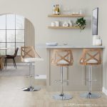 Charlotte Farmhouse White Faux Leather Adjustable Barstools (Set of 2) 12 Charlotte Farmhouse White Faux Leather Adjustable Barstools (Set of 2)
