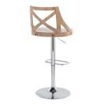 Charlotte Farmhouse White Faux Leather Adjustable Barstools (Set of 2) 16 Charlotte Farmhouse White Faux Leather Adjustable Barstools (Set of 2)