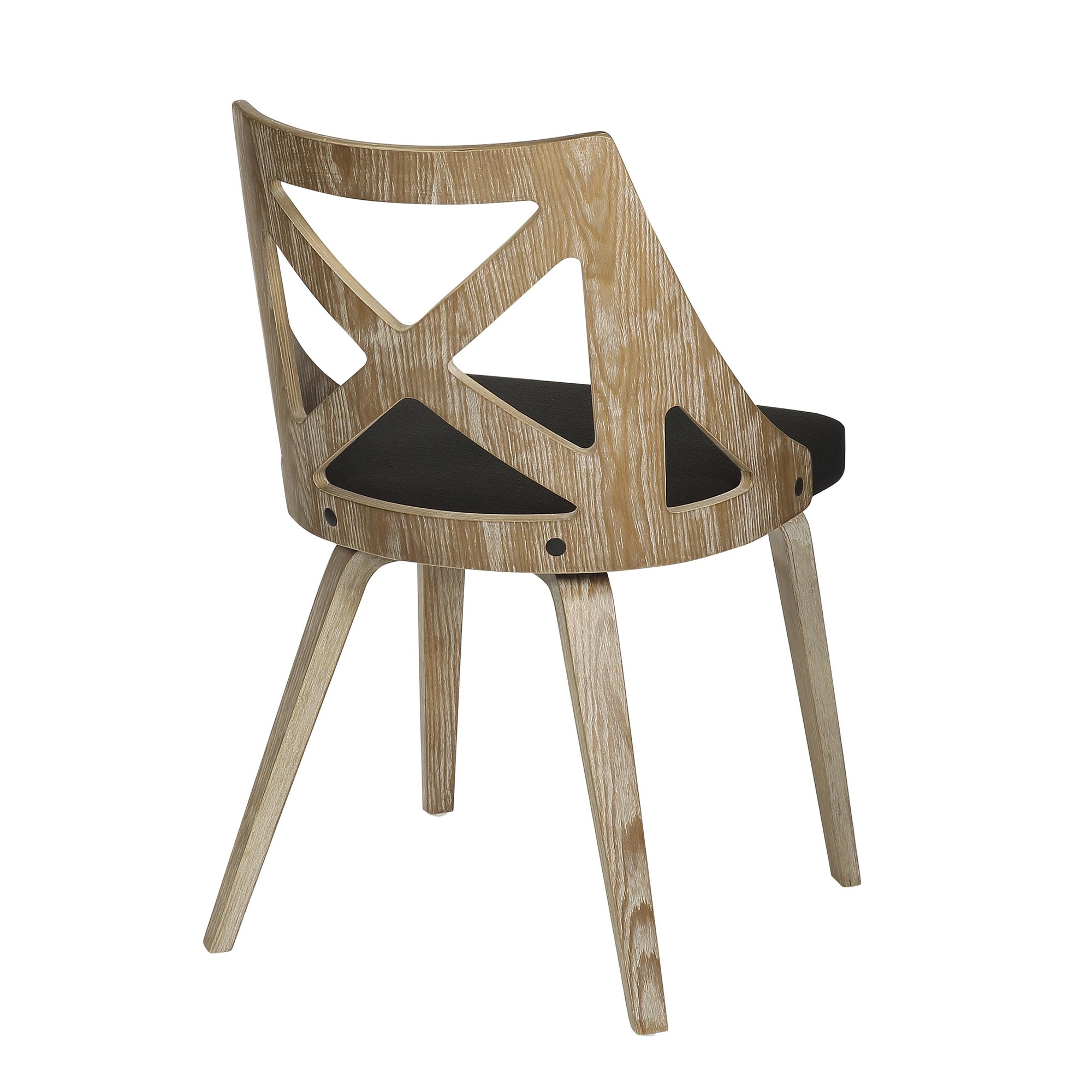 Charlotte Farmhouse White Washed Wood Dining Chairs, Charcoal (Set of 2) 8 Charlotte Farmhouse White Washed Wood Dining Chairs, Charcoal (Set of 2) - Image 8