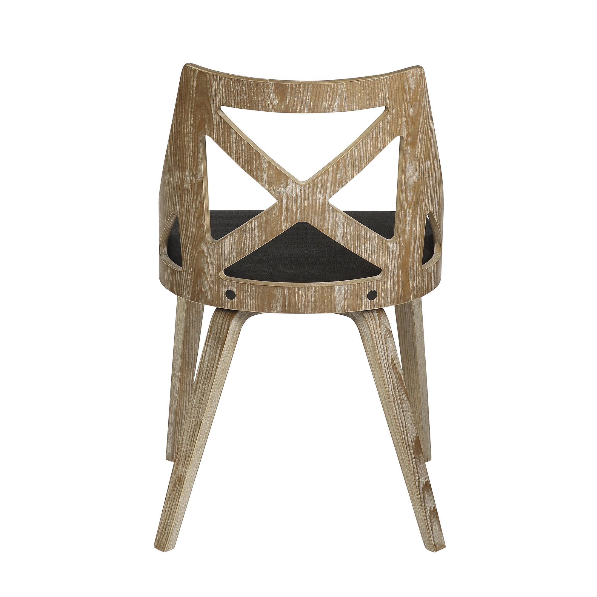 Charlotte Farmhouse White Washed Wood Dining Chairs, Charcoal (Set of 2) 9 Charlotte Farmhouse White Washed Wood Dining Chairs, Charcoal (Set of 2) - Image 9