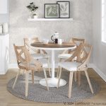 Charlotte Farmhouse White Wood Cream Dining Chairs (Set of 2) 17 Charlotte Farmhouse White Wood Cream Dining Chairs (Set of 2)