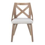 Charlotte Farmhouse White Wood Cream Dining Chairs (Set of 2) 26 Charlotte Farmhouse White Wood Cream Dining Chairs (Set of 2)