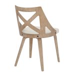 Charlotte Farmhouse White Wood Cream Dining Chairs (Set of 2) 24 Charlotte Farmhouse White Wood Cream Dining Chairs (Set of 2)