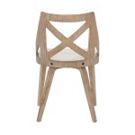 Charlotte Farmhouse White Wood Cream Dining Chairs (Set of 2) 25 Charlotte Farmhouse White Wood Cream Dining Chairs (Set of 2)