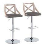 Charlotte Grey Farmhouse Adjustable Barstools (Set of 2) 13 Charlotte Grey Farmhouse Adjustable Barstools (Set of 2)