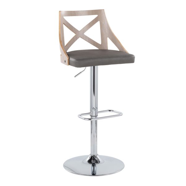 Charlotte Grey Farmhouse Adjustable Barstools Set of 2 3