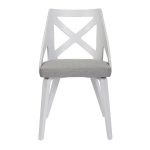 Charlotte White Wood Light Grey Farmhouse Chairs (Set of 2) 20 Charlotte White Wood Light Grey Farmhouse Chairs (Set of 2)
