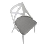 Charlotte White Wood Light Grey Farmhouse Chairs (Set of 2) 21 Charlotte White Wood Light Grey Farmhouse Chairs (Set of 2)