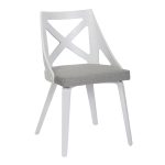 Charlotte White Wood Light Grey Farmhouse Chairs (Set of 2) 22 Charlotte White Wood Light Grey Farmhouse Chairs (Set of 2)