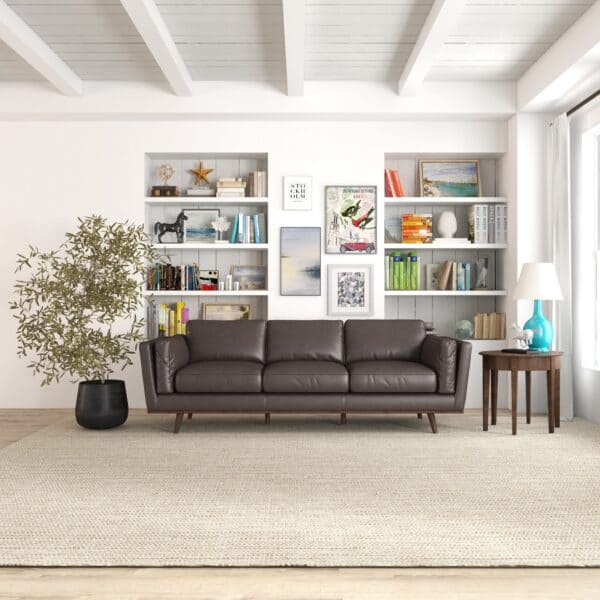 ChaseBrownLeatherSofa 5