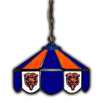 Chicago Bears 14 inch Stained Glass Handcrafted Pub Light