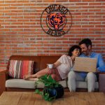 Chicago Bears 24 Inch Wrought Iron Wall Art Decor