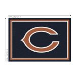 Chicago Bears 6x8 Spirit Area Rug Team Colors Logo Nylon