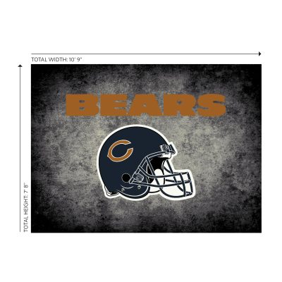 Chicago Bears 8x11 Distressed Area Rug Officially Licensed NFL