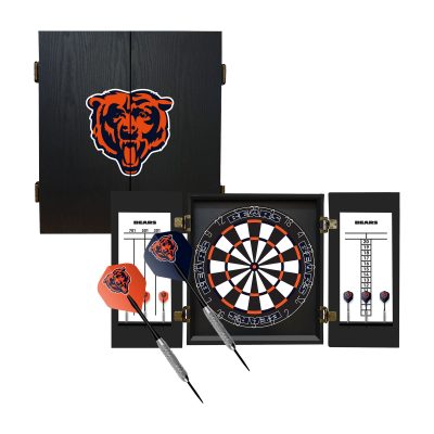 Chicago Bears Bristle Dartboard Cabinet Set