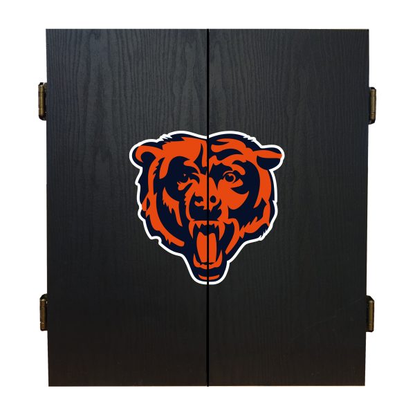 Chicago Bears Bristle Dartboard Cabinet Set 7