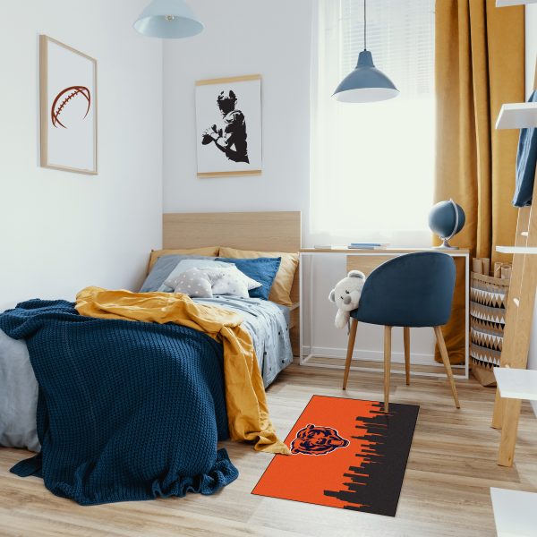 Chicago Bears Cityscape 2x3 Washable Hometown Rug 1