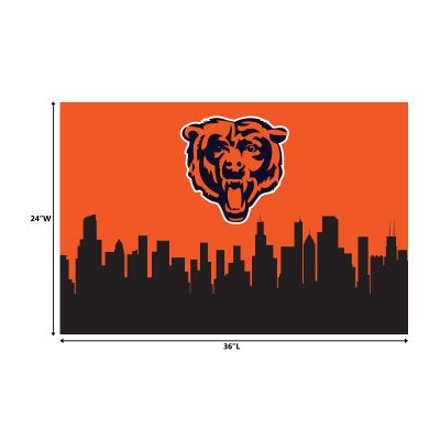 Chicago Bears Cityscape 2x3 Washable Hometown Rug