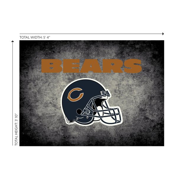 Chicago Bears Distressed 4x6 Area Rug 2