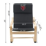 Chicago Bears Embroidered Birch Bentwood Accent Chair