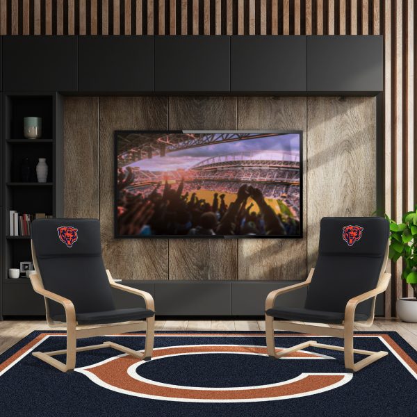 Chicago Bears Embroidered Birch Bentwood Accent Chair 2