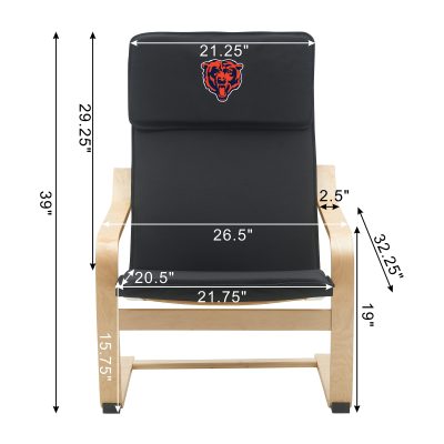Chicago Bears Embroidered Birch Bentwood Accent Chair