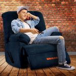 Chicago Bears Embroidered Microfiber Rocker Recliner Navy