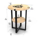 Chicago Bears Laser Etched Charging Station Side Table