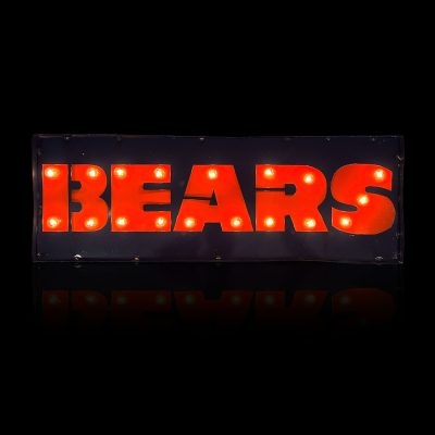 Chicago Bears Lighted Recycled Metal Street Sign NFL Licensed