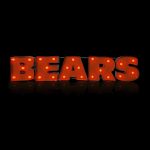 Chicago Bears Lighted Recycled Metal Wordmark Sign