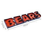 Chicago Bears Lighted Recycled Metal Wordmark Sign