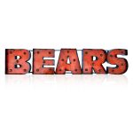 Chicago Bears Lighted Recycled Metal Wordmark Sign