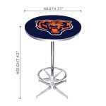 Chicago Bears NFL Chrome Pub Table