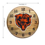 Chicago Bears Oak Barrel Clock Authentic Kentucky Made in USA 6 Chicago Bears Oak Barrel Clock Authentic Kentucky Made in USA