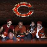 Chicago Bears Recycled Metal Lighted Logo Sign NFL Licensed