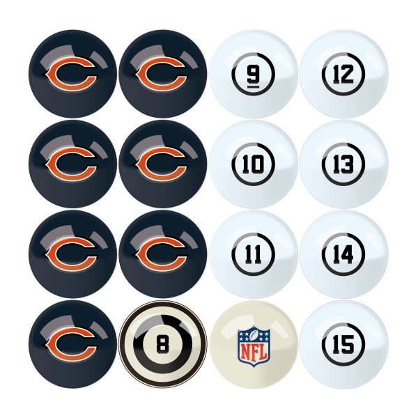 Chicago Bears Regulation Billiard Ball Set 6