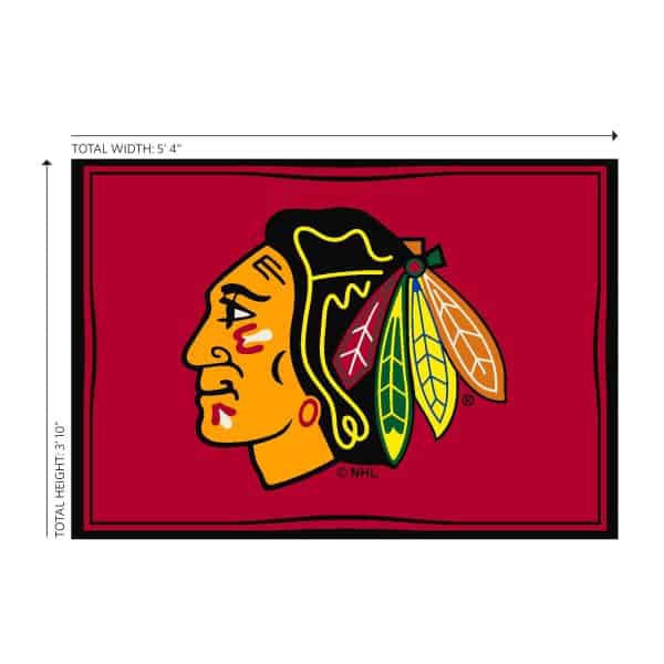 Chicago Blackhawks 4x6 Spirit Rug 1