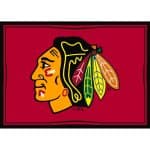 Chicago Blackhawks 4x6 Spirit Rug 4 Chicago Blackhawks 4x6 Spirit Rug