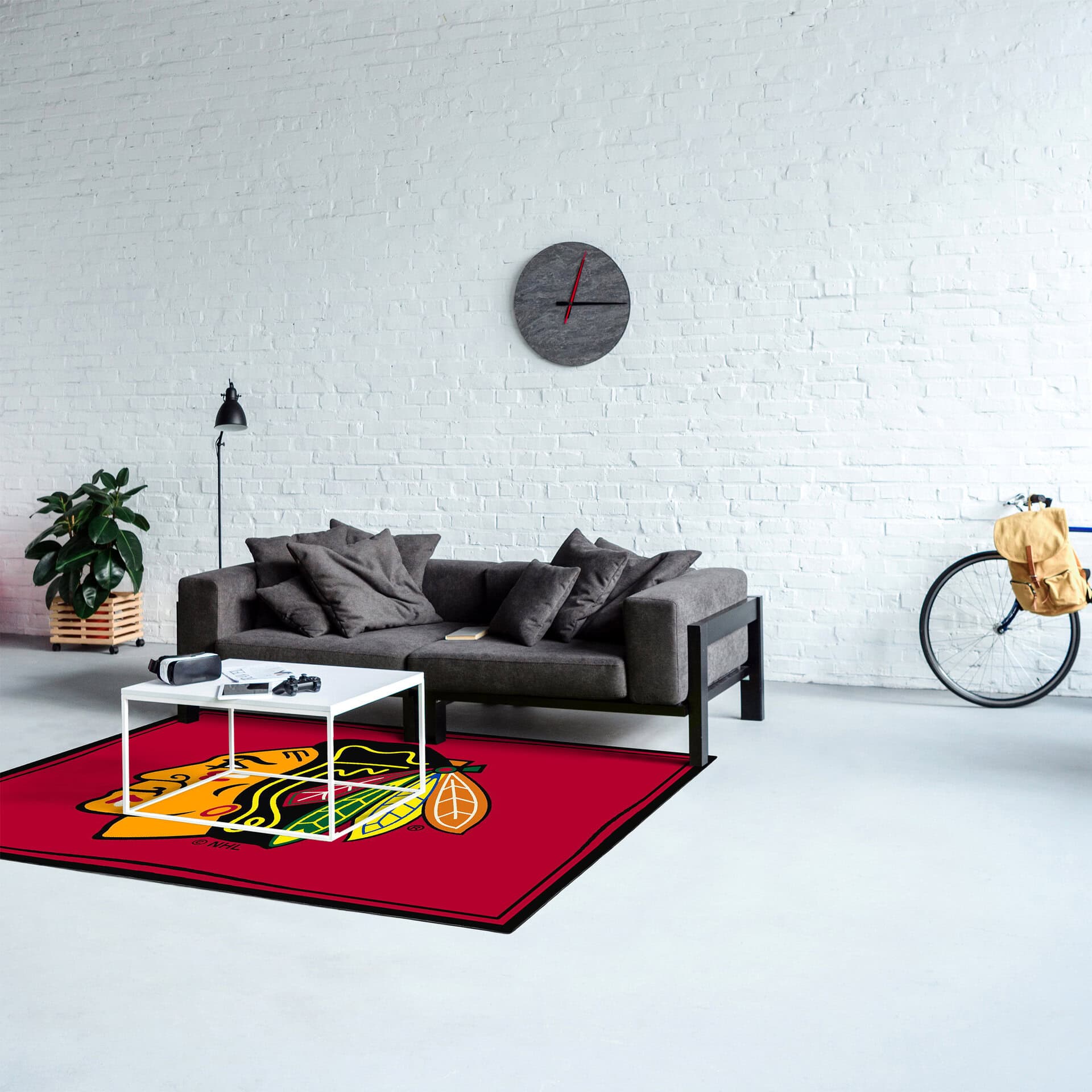 Chicago Blackhawks 4x6 Spirit Rug 3 Chicago Blackhawks 4x6 Spirit Rug - Image 3