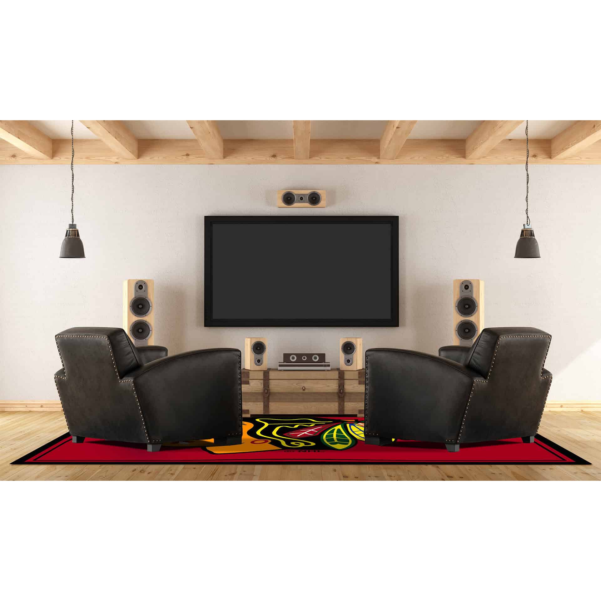 Chicago Blackhawks 6x8 Spirit Rug 3 Chicago Blackhawks 6x8 Spirit Rug - Image 3