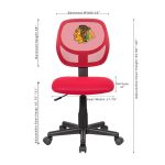 Chicago Blackhawks Armless Task Chair 9 Chicago Blackhawks Armless Task Chair