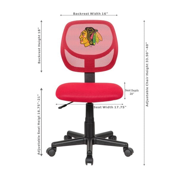 Chicago Blackhawks Armless Task Chair 2
