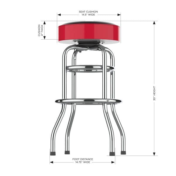 Chicago Blackhawks Chrome Bar Stool 4