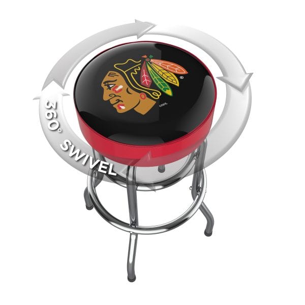 Chicago Blackhawks Chrome Bar Stool 5
