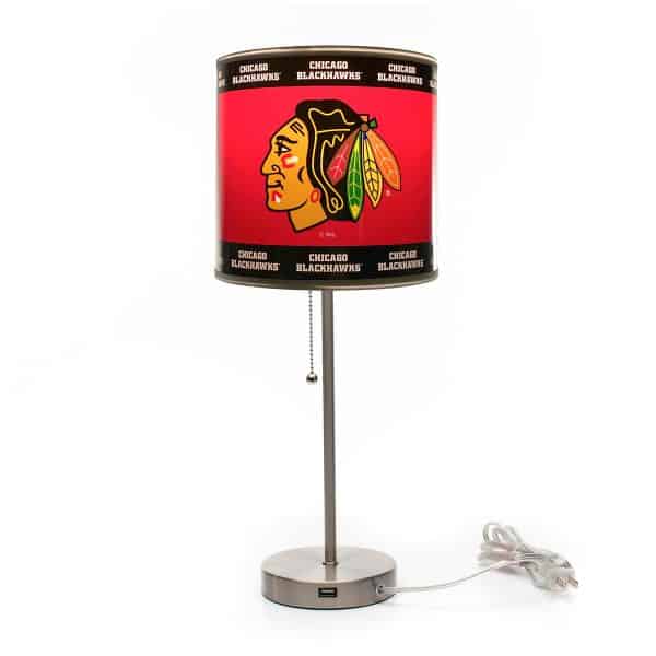 Chicago Blackhawks Chrome Lamp 1